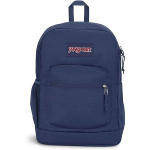 JanSport Cross Town Plus Backpack – Large Main Compartment, Side Water Bottle Pocket, 15-Inch Padded Laptop Sleeve – Black(Navy)