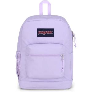 JanSport Cross Town Plus Backpack – Large Main Compartment, Side Water Bottle Pocket, 15-Inch Padded Laptop Sleeve – Black(Pastel Lilac)