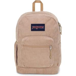 JanSport Cross Town Plus Remix Backpack – Padded Back Panel, Laptop Sleeve, and Front Pocket Organizer – Indigo Denim(Travertine Corduroy)