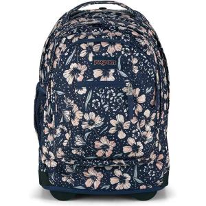 JanSport Driver 8 Rolling Backpack – Wheeled Travel Bag with 15-Inch Laptop Sleeve, One Size, Black(Fields of Paradise)