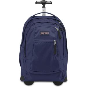 JanSport Driver 8 Rolling Backpack – Wheeled Travel Bag with 15-Inch Laptop Sleeve, One Size, Black(Navy)