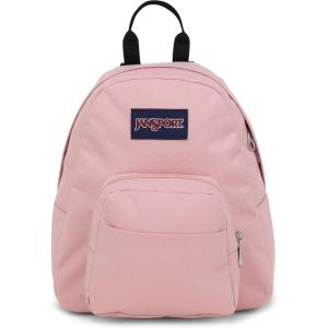 JanSport Half Pint Mini Backpack, 10.2 L – Durable Mini Bag Purse with Adjustable Shoulder Straps, Single Main Compartment, Zippered Stash Pocket, Black(Misty Rose)