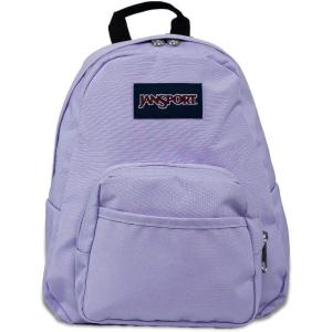 JanSport Half Pint Mini Backpack, 10.2 L – Durable Mini Bag Purse with Adjustable Shoulder Straps, Single Main Compartment, Zippered Stash Pocket, Black(Pastel Lilac)