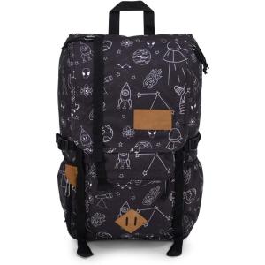 JanSport Hatchet Backpack – 15-inch Padded Laptop Compartment, Dual Water Bottle Pockets, Side Compression Straps, Cargo Green(Cosmic City)