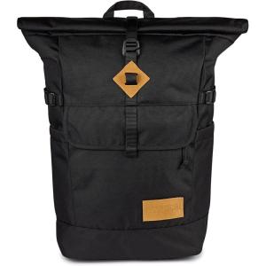 JanSport Hatchet Rolltop Backpack – 17-inch Padded Laptop Sleeve, Spacious Main Compartment, Dual Water Bottle Pockets, Navy(Black)