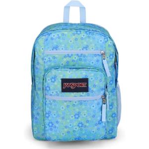 JanSport Laptop Backpack – Computer Bag with 2 Compartments, Ergonomic Shoulder Straps, 15” Laptop Sleeve, Haul Handle – Happy Hearts Black(Baby Blossom Blue)