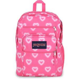 JanSport Laptop Backpack – Computer Bag with 2 Compartments, Ergonomic Shoulder Straps, 15” Laptop Sleeve, Haul Handle – Happy Hearts Black(Happy Hearts Pink)