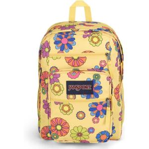 JanSport Laptop Backpack – Computer Bag with 2 Compartments, Ergonomic Shoulder Straps, 15” Laptop Sleeve, Haul Handle – Happy Hearts Black(Power to the Flower)