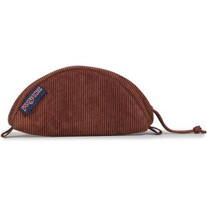 JanSport Luna Blue Compact Minimalist Semicircular Pouch(Basic Brown Corduroy)