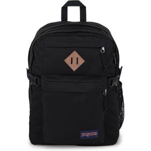 JanSport Main Campus Backpack – Travel or Work backpack w 15-Inch Laptop Sleeve and Dual Water Bottle Pockets, Graphite Grey(Black)