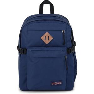 JanSport Main Campus Backpack – Travel or Work backpack w 15-Inch Laptop Sleeve and Dual Water Bottle Pockets, Graphite Grey(Navy)