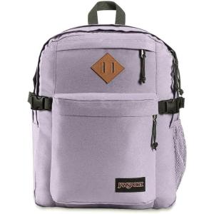 JanSport Main Campus Backpack – Travel or Work backpack w 15-Inch Laptop Sleeve and Dual Water Bottle Pockets, Graphite Grey(Pastel Lilac)