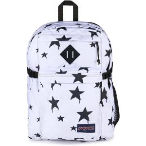 JanSport Main Campus Backpack – Travel or Work backpack w 15-Inch Laptop Sleeve and Dual Water Bottle Pockets, Graphite Grey(Sprayed Stars Black)