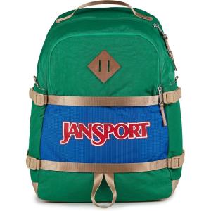 JanSport Small Seattle Pack – Compact Backpack with Main Compartment, Dual Water Bottle Pockets, and Padded Sleeve for 15-Inch Laptop, Red Tape(Jelly Kelly)