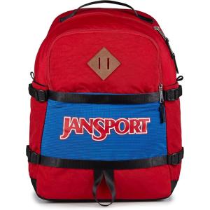 JanSport Small Seattle Pack – Compact Backpack with Main Compartment, Dual Water Bottle Pockets, and Padded Sleeve for 15-Inch Laptop, Red Tape(Red Tape)