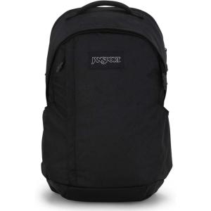 JanSport Station Pack – Large Backpack with Side Access Padded Laptop Sleeve, Dual Water Bottle Pockets, and Organizer Loft Pocket, White(Black)