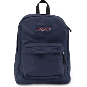 JanSport SuperBreak One Backpacks – Durable, Lightweight Bag with 1 Main Compartment, Front Utility Pocket with Built-in Organizer – Premium Backpack, Russet Red(Navy)