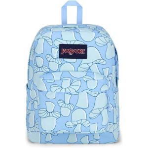 JanSport SuperBreak Plus Backpack with Padded 15-inch Laptop Sleeve and Integrated Bottle Pocket – Spacious and Durable Daypack for Work and Travel – Army Green(Mushroom Melancholy Blue)