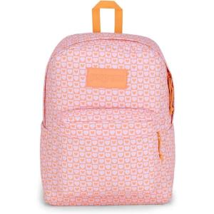 JanSport SuperBreak Plus Backpack with Padded 15-inch Laptop Sleeve and Integrated Bottle Pocket – Spacious and Durable Daypack for Work and Travel – Army Green(Hyped Hearts Pink)