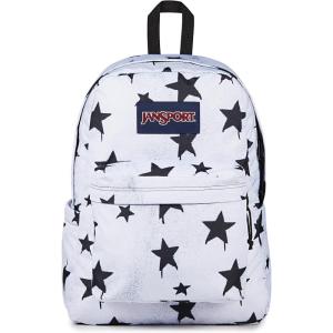 JanSport SuperBreak Plus Backpack with Padded 15-inch Laptop Sleeve and Integrated Bottle Pocket – Spacious and Durable Daypack for Work and Travel – Black(Sprayed Stars Black)