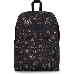 JanSport SuperBreak Plus Backpack with Padded 15-inch Laptop Sleeve and Integrated Bottle Pocket – Spacious and Durable Daypack for Work and Travel – Black(Cosmic City)