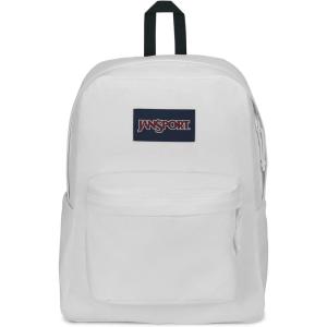 JanSport SuperBreak Plus Backpack with Padded 15-inch Laptop Sleeve and Integrated Bottle Pocket – Spacious and Durable Daypack for Work and Travel – Black(White 2)