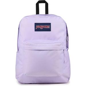 JanSport Superbreak Backpack – Durable, Lightweight Premium Backpack, Red Tape(Pastel Lilac)