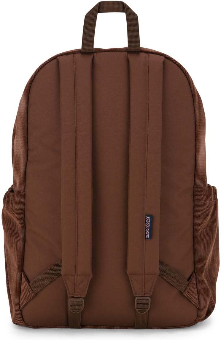 imageJanSport Lounge Pack FX Large Main Compartment Dual Water Bottle Pockets Front Drawcord Pocket Padded Laptop Sleeve Black CorduroyBasic Brown