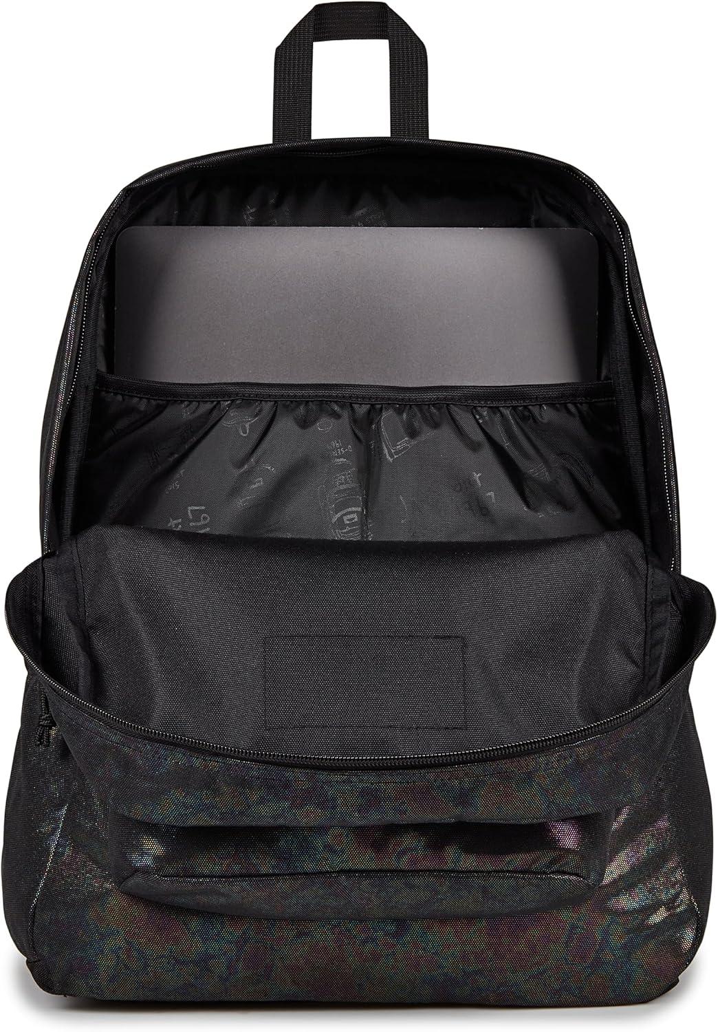 imageJanSport Superbreak Plus FX Backpack Work Travel or Laptop Bag with Water Bottle Pocket Surreal Corduroy CoconutOil Slick Black