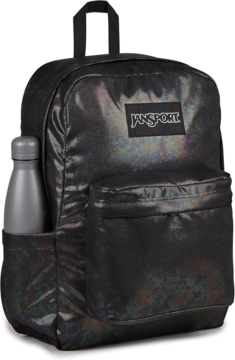 imageJanSport Superbreak Plus FX Backpack Work Travel or Laptop Bag with Water Bottle Pocket Surreal Corduroy CoconutOil Slick Black