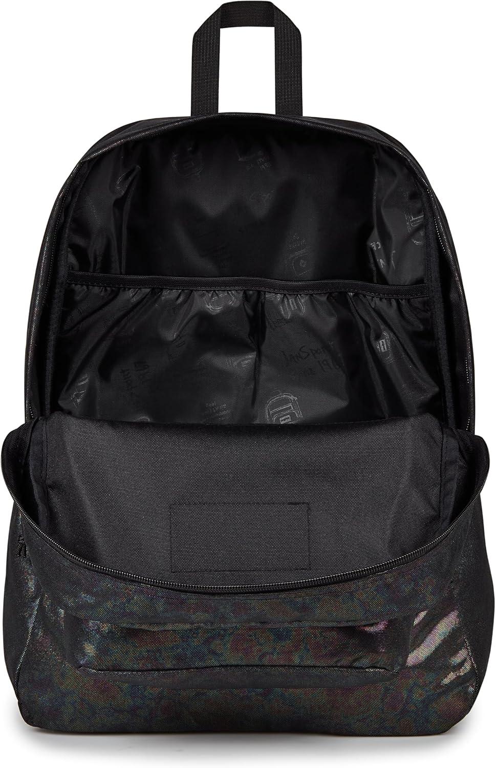 imageJanSport Superbreak Plus FX Backpack Work Travel or Laptop Bag with Water Bottle Pocket Surreal Corduroy CoconutOil Slick Black