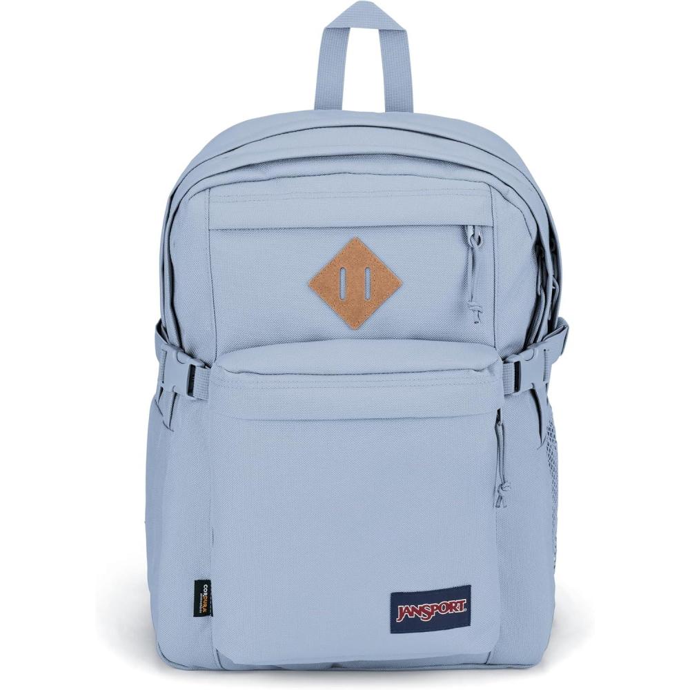 imageJanSport Main Campus FX Backpack  Travel or Work Bag w 15Inch Laptop Pack with Leather Trim BlackBlue Dusk