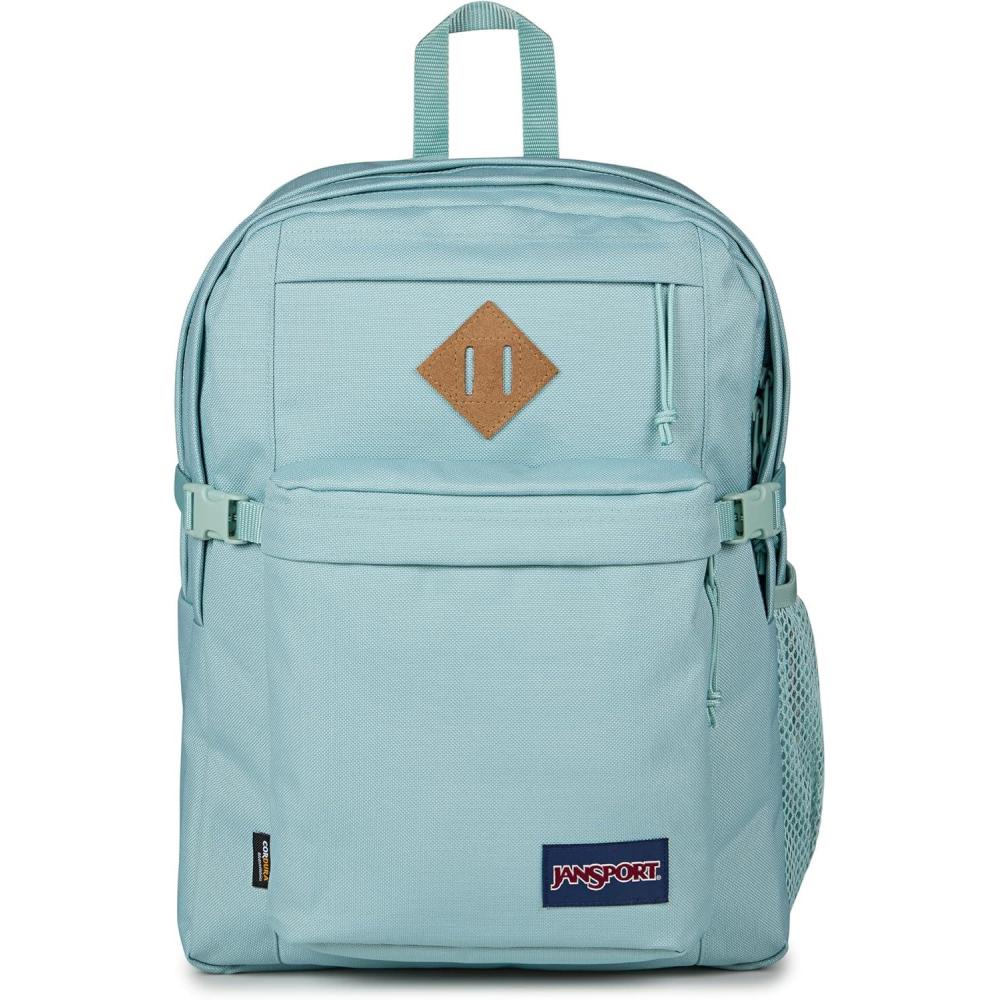 imageJanSport Main Campus FX Backpack  Travel or Work Bag w 15Inch Laptop Pack with Leather Trim BlackFaded Sage