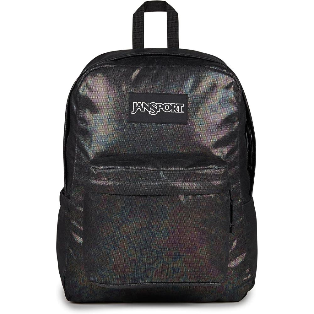 imageJanSport Superbreak Plus FX Backpack  Work Travel or Laptop Bag with Water Bottle Pocket  Surreal Corduroy CoconutOil Slick Black