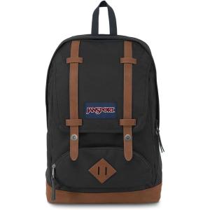 JanSport Cortlandt Laptop Backpack, Black, 15” Laptop Sleeve-Synthetic Leather Shoulder Computer Bag with Large Compartment, Padded Straps- Rucksack for Men, Women(Black)