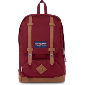 JanSport Cortlandt Laptop Backpack, Black, 15” Laptop Sleeve-Synthetic Leather Shoulder Computer Bag with Large Compartment, Padded Straps- Rucksack for Men, Women(Russet Red)