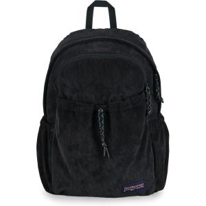JanSport Lounge Pack FX – Large Main Compartment, Dual Water Bottle Pockets, Front Drawcord Pocket, Padded Laptop Sleeve, Black Corduroy(Black Corduroy)