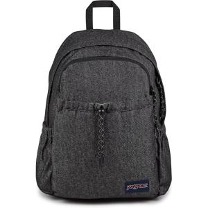 JanSport Lounge Pack FX – Large Main Compartment, Dual Water Bottle Pockets, Front Drawcord Pocket, Padded Laptop Sleeve, Black Corduroy(Black Denim)