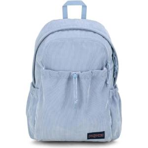 JanSport Lounge Pack FX – Large Main Compartment, Dual Water Bottle Pockets, Front Drawcord Pocket, Padded Laptop Sleeve, Black Corduroy(Blue Dusk)