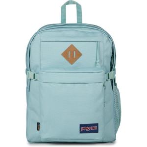 JanSport Main Campus FX Backpack – Travel or Work Bag w 15-Inch Laptop Pack with Leather Trim, Black(Faded Sage)