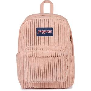 JanSport Superbreak Plus FX Backpack – Work, Travel, or Laptop Bag with Water Bottle Pocket – Surreal Corduroy Coconut(Surreal Corduroy Misty Rose)