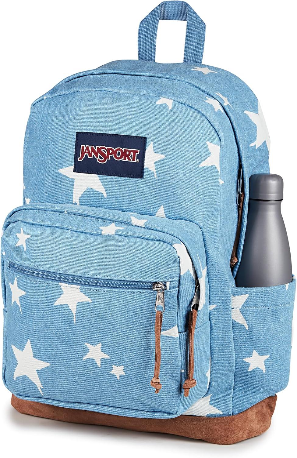 imageJanSport Right Pack Expressions Backpack  Travel Work or Laptop Bag  Curry CorduroyDischarge Denim Star