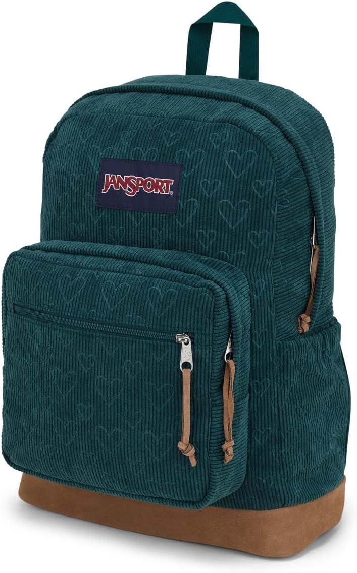 imageJanSport Right Pack Expressions Backpack  Travel Work or Laptop Bag  Curry CorduroyEmbossed Hearts Green