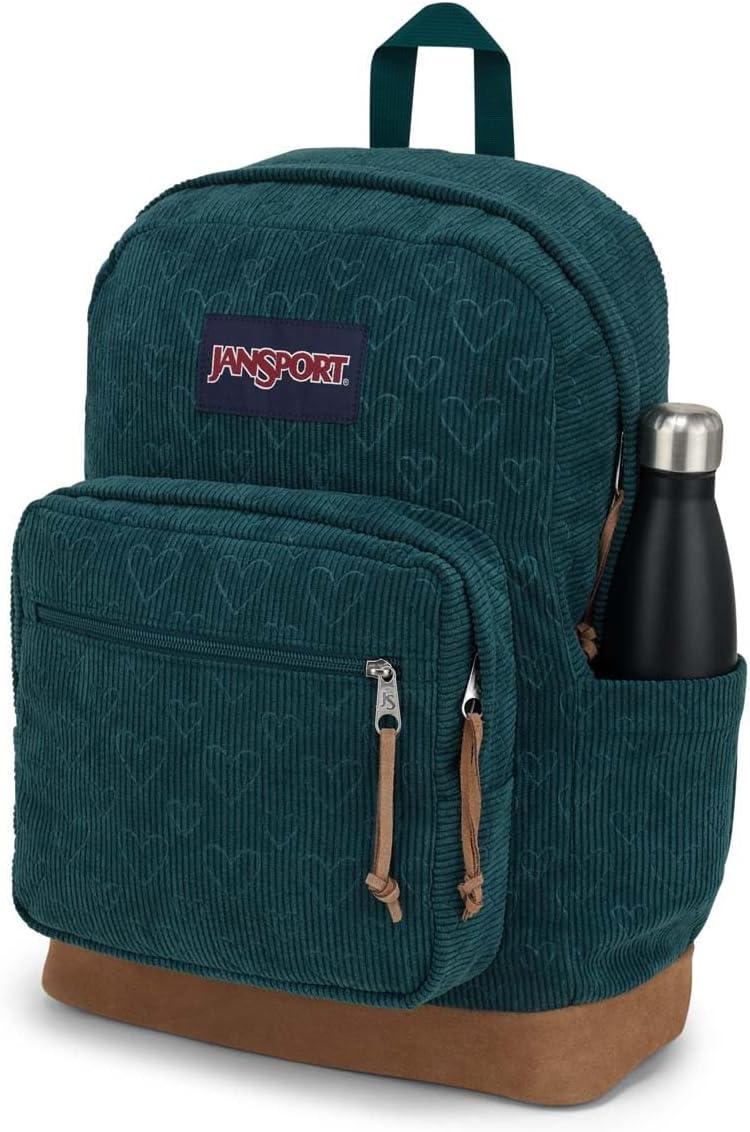 imageJanSport Right Pack Expressions Backpack  Travel Work or Laptop Bag  Curry CorduroyEmbossed Hearts Green