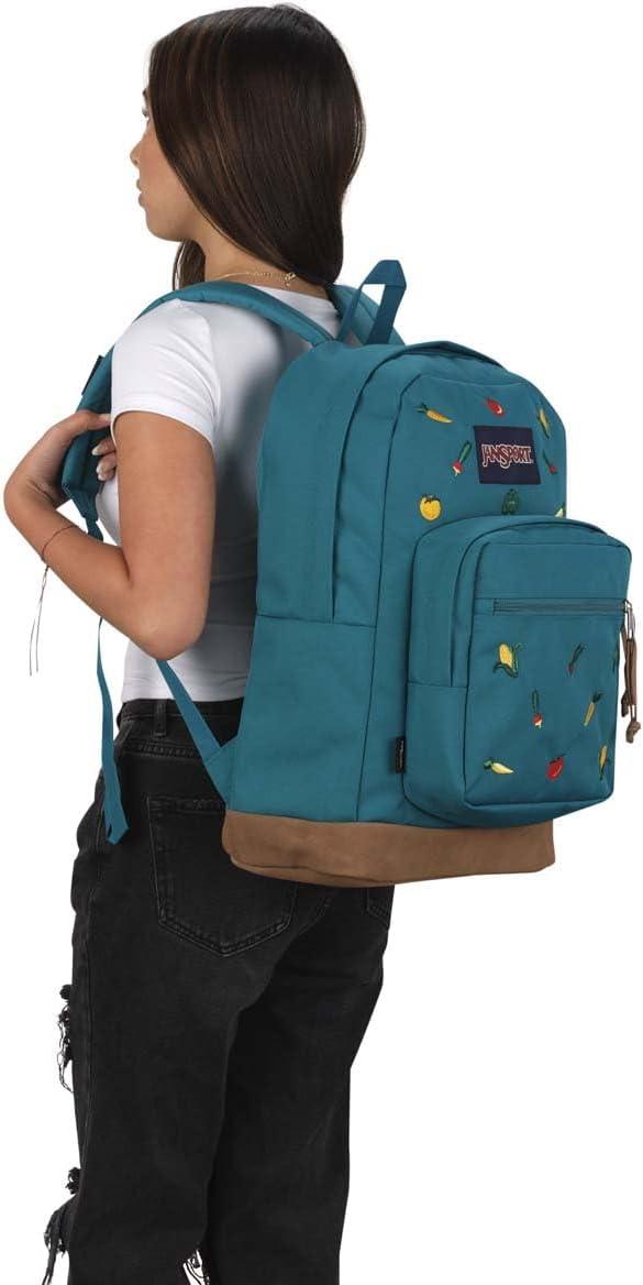 imageJanSport Right Pack Expressions Backpack  Travel Work or Laptop Bag  Curry CorduroyEmbroidered Veggies