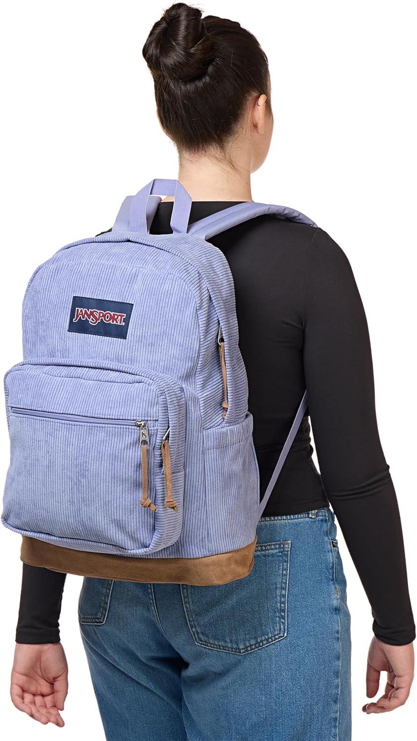 imageJanSport Right Pack Expressions Backpack  Travel Work or Laptop Bag  Curry CorduroyLavender Ash Corduroy
