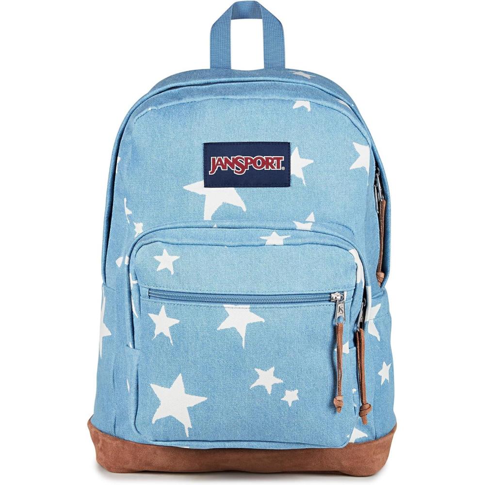 imageJanSport Right Pack Expressions Backpack  Travel Work or Laptop Bag  Curry CorduroyDischarge Denim Star