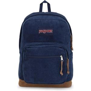JanSport Right Pack Expressions Backpack – Travel, Work, or Laptop Bag – Curry Corduroy(Navy Corduroy)