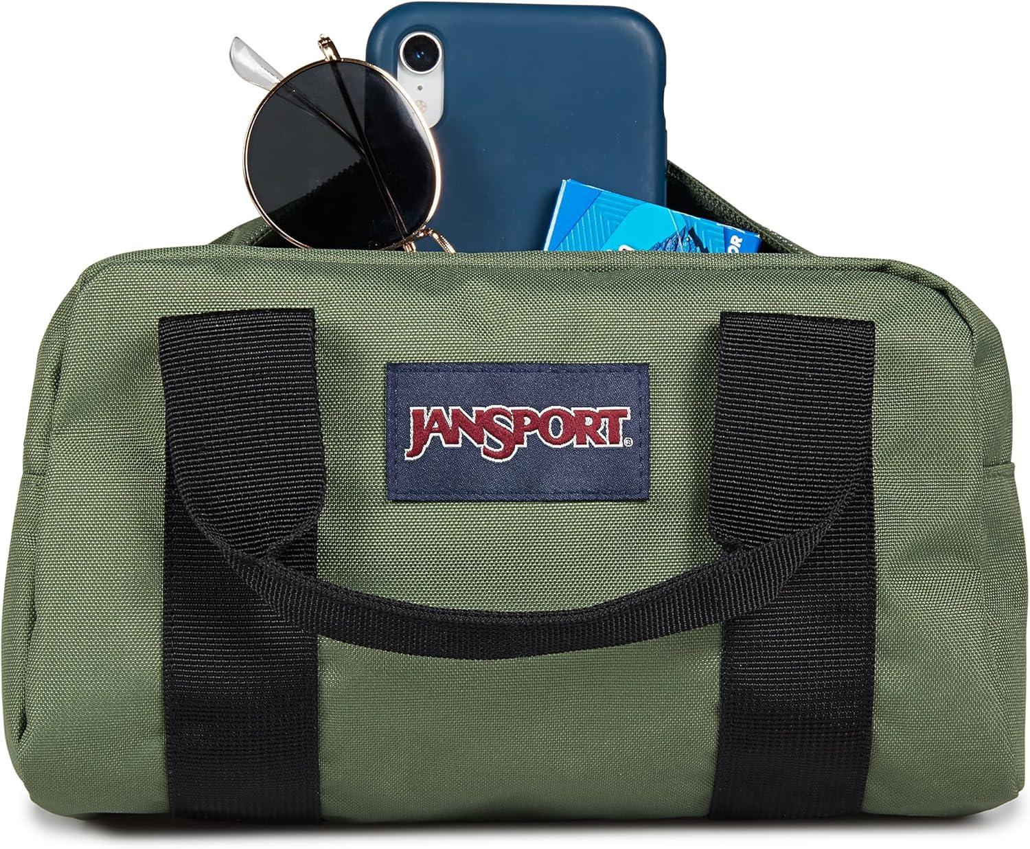 imageJanSport Weekender Mini Duffel  Travel or Gym Bag Durable Weekender with Side Grab Handles  Cargo Green