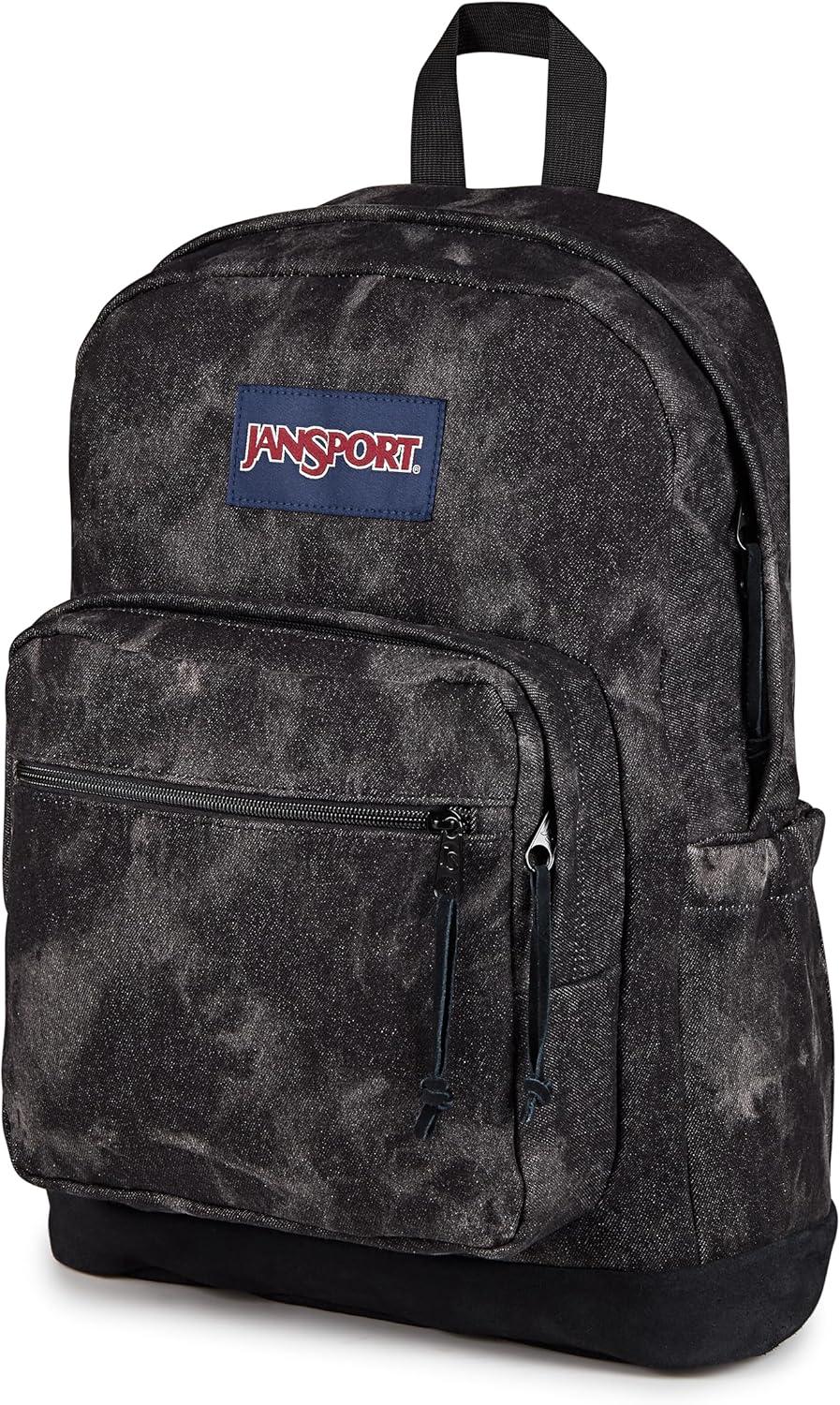 imageJanSport Right Pack Expressions Backpack  Main Compartment 15inch Padded Laptop Compartment Side Water Bottle Pocket Utility Pocket with Zippered Rain Flap Denim Wash BlackDenim Wash Black